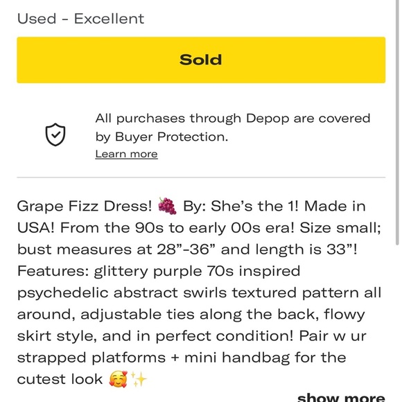 PURPLE SWIRL GLITTER SPARKLY WHIMSIGOTH PSYCHEDELIC TIE UP WAIST MINI DRESS - Picture 7 of 7